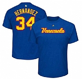 Venezuela Baseball 34 Felix Hernandez Majestic 2017 World Baseball Classic Name & Number T-Shirt Royal,baseball caps,new era cap wholesale,wholesale hats